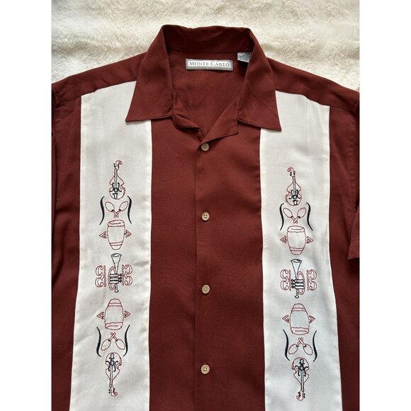 Monte Carlo Button Down Polo WIth Musical Instruments - Picture 6 of 7